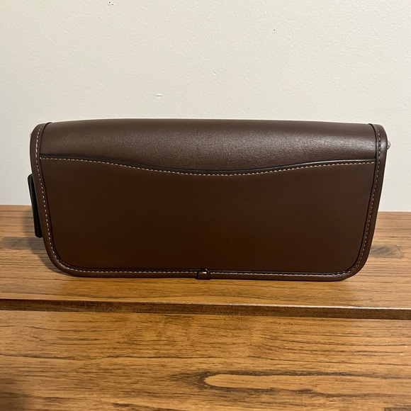 LIKE NEW Coach Dinky Shoulder Bag Leather Silver/Maple 2 Straps CW641 - Picture 3 of 11